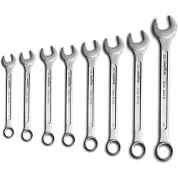 Combination Wrench Set, Set of 8, 6 - 19 mm Spanner Assembly, Automotive Repair, Cr-V Material