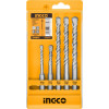 5 Pcs set SDS Plus Hammer Drill Bits Set for Concrete Brick, Block, Stone, Masonry