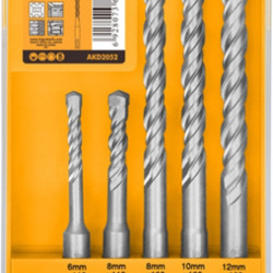 5 Pcs set SDS Plus Hammer Drill Bits Set for Concrete Brick, Block, Stone, Masonry