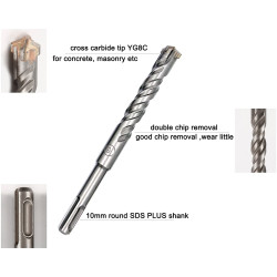 5 Pcs set SDS Plus Hammer Drill Bits Set for Concrete Brick, Block, Stone, Masonry