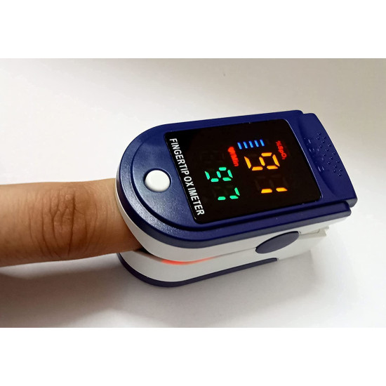 Pulse Oximeter Fingertip Pulse Oximeter to check Oxygen level , Monitor SPO2 at home , Accurate 4 Color TFT Display for Heart Rate Monitors