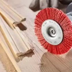 Nylon Brush Flat Type 100mm 4" Red Wheel Brush Cleaning Parts for Automotive Metalwork Woodworkers Refurbishes and DIY’s Maf (Pack of 1)
