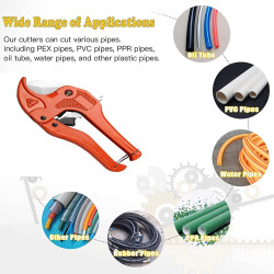 PVC Plastic Pipe Cutter 193 MM for Vinyl and Rubber Tubing Cuter Tool Pipe 3 to 42 mm 
