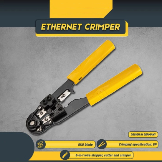 Crimper Network Cable Plier 8P Hand Tool Crimper Cutter Stripper
