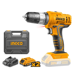 Impact Wrench, 20V Lithium-Ion Impact Wrench, Brushless Motor | 1/2 Inch | 300NM | Cordless Impact Wrench with 2Pcs Sockets, 2 Batteries, 1 Charger, PVC Carry Case   