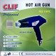 Clif Heat Gun HG 100C 2000W Industrial hot air gun heavy duty 2000w suitable for shrink wrapping, packing, stripping paint Clif Heat Gun HG 100C 2000W Industrial hot air gun heavy duty 2000w suitable for shrink wrapping, packing, stripping paint