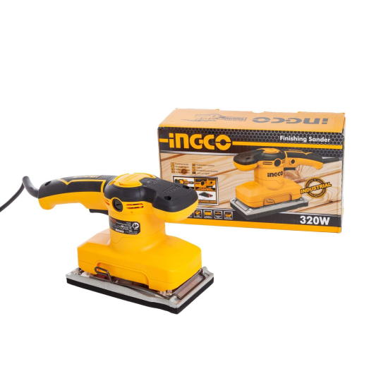 320W Finishing Sander with 5 Pcs Sand Paper ideal for Sanding moldings, carvings, and other differently shaped surfaces