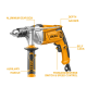 Impact Drill Machine, 810W | 0-2800rpm | 13mm Hammer Drill, Variable Speed Corded Drill Machine, Forward/Reverse Switch Electric Drill with Depth Gauge for Home Construction Concrete