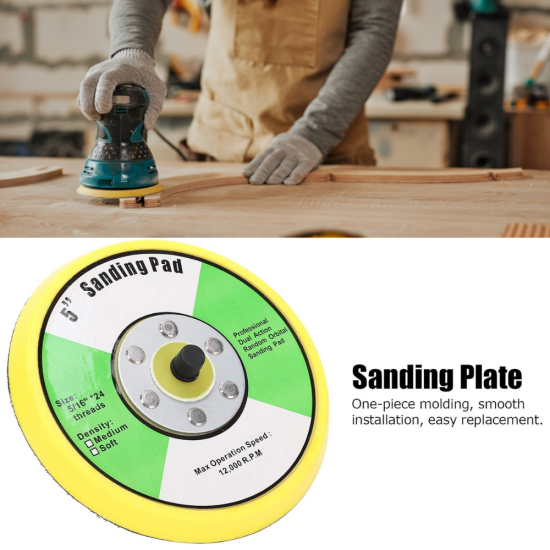 GSK Cut® 5 Inch Hook & Loop Flexible Backing Pad Without Hole for Sander Machine