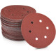 6-Inch Round Sanding Discs – 120 Grit, 50 Pcs | Hook & Loop Backed Sandpaper | Orbital Sander Compatible | Aluminium Oxide | 6-Hole Design for Wood, Metal, Paint & Varnish