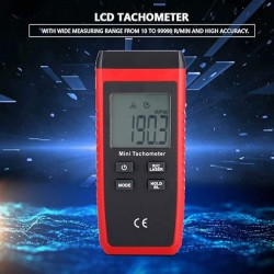 Mini Non-Contact Digital LCD Tachometer RPM Tach Speed Meter 