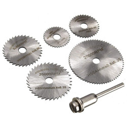 HSS Steel Circular Saw Blade Set for Metal Rotary Tools, 6 Pieces