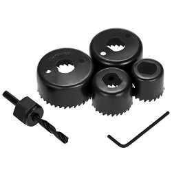 6pcs Hole Saw Cutter Drill Bit Set Best for Cutting Round Wood, Plastic Working