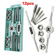 12 pcs Metric Tap and Die Set Thread Tool M6 to M12 Thread Repair Plug Metric Wrench Die Holder Screwdriver with Storage case